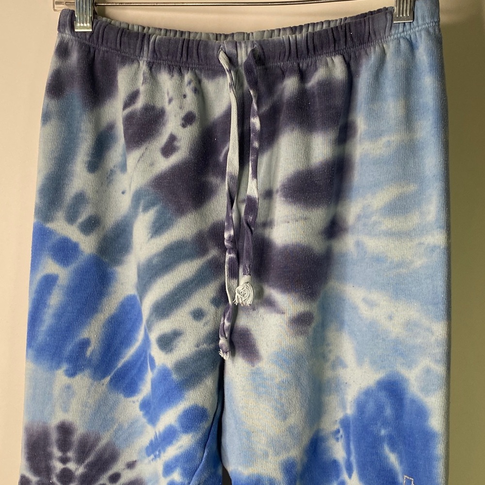 Victoria's Secret Tie-Dye Sweat Pants Joggers Blue Purple M - Picture 2 of 7
